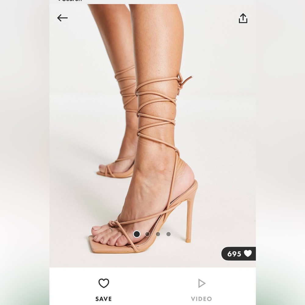 Brand new wide fit wrap heels from ASOS. Size 6.